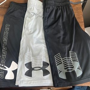 3 pair boys Under Armour shorts XL